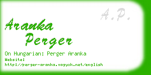 aranka perger business card